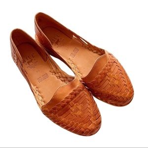 Will leather goods brown cognac huarache sandal